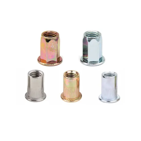 Carbon Steel/Stainless Steel Flat Head Knurled Threaded Insert Rivet Nut